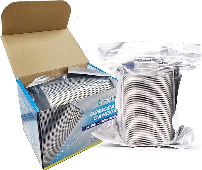 750 Grams 5 Pack Gun Safe Dehumidifier, Reusable Canister Desiccant Dehumidifier, Rechargeable 1.65 Lbs Indicating Silica Gel Orange To Green