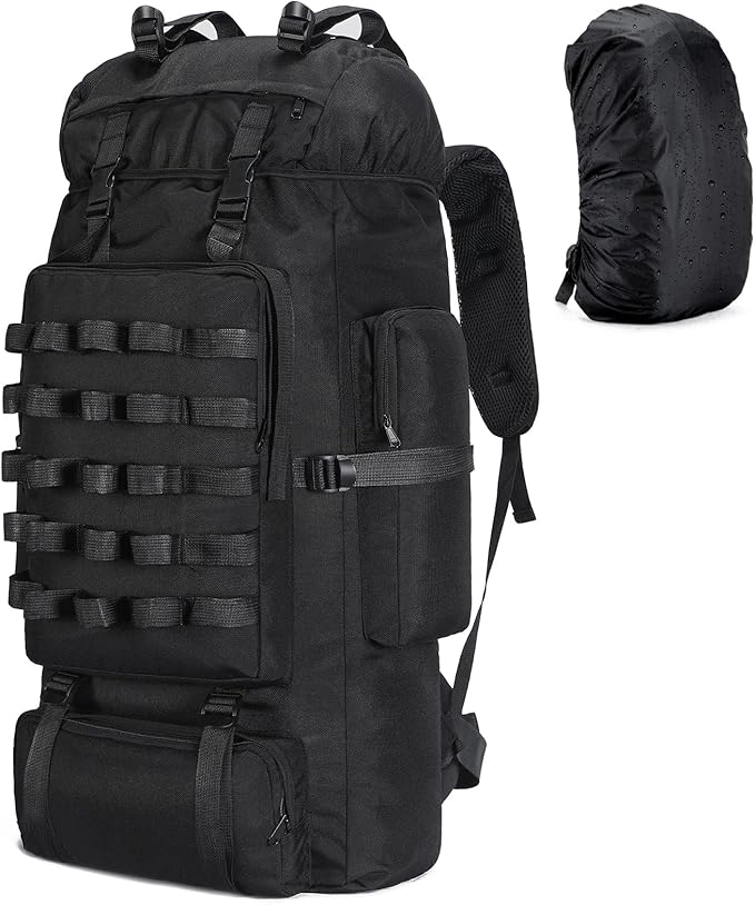 LibSkyln 70L Camping Hiking Backpack with Rain Cover, Waterproof Molle Rucksack for Men, Backpacking Backpack for Trekking...