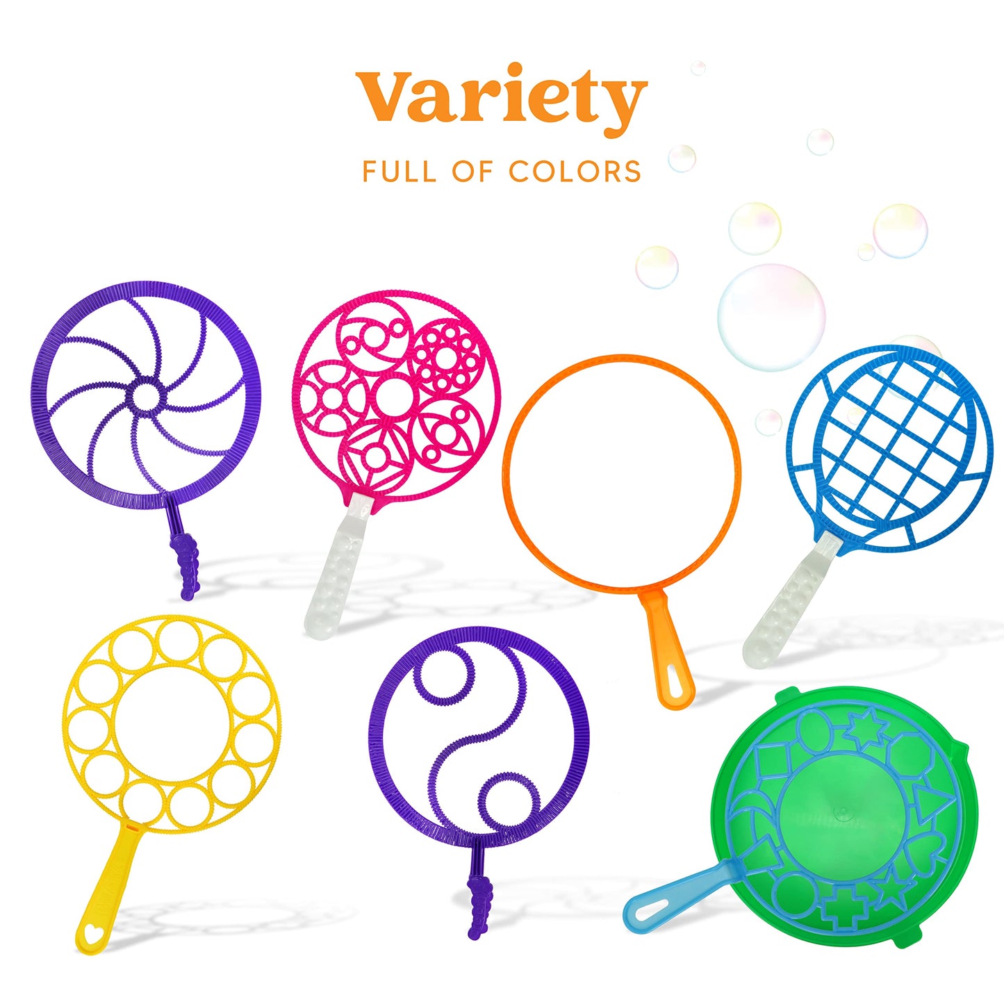 JOYIN Big Bubble Wands Set Bulk for Kids Summer Outdoor Toy Game Activity Party Favors, 18 Pcs Giant Bubble Maker with Tray, 12" Large, 6 Pcs Solution Suitable for All Age People