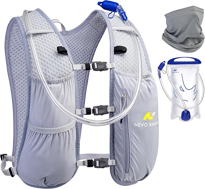 N NEVO RHINO Running Hydration Vest for Women 1.5L Water Bladder Backpack 5L Small -Lightweight Breathable Hydration Vest ...