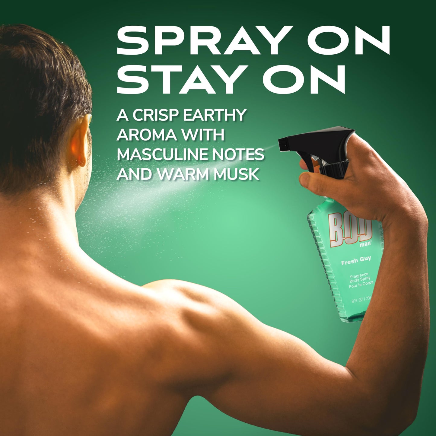 BOD man Fragrance Body Spray, Fresh Guy, 8 fl oz (Pack of 2)