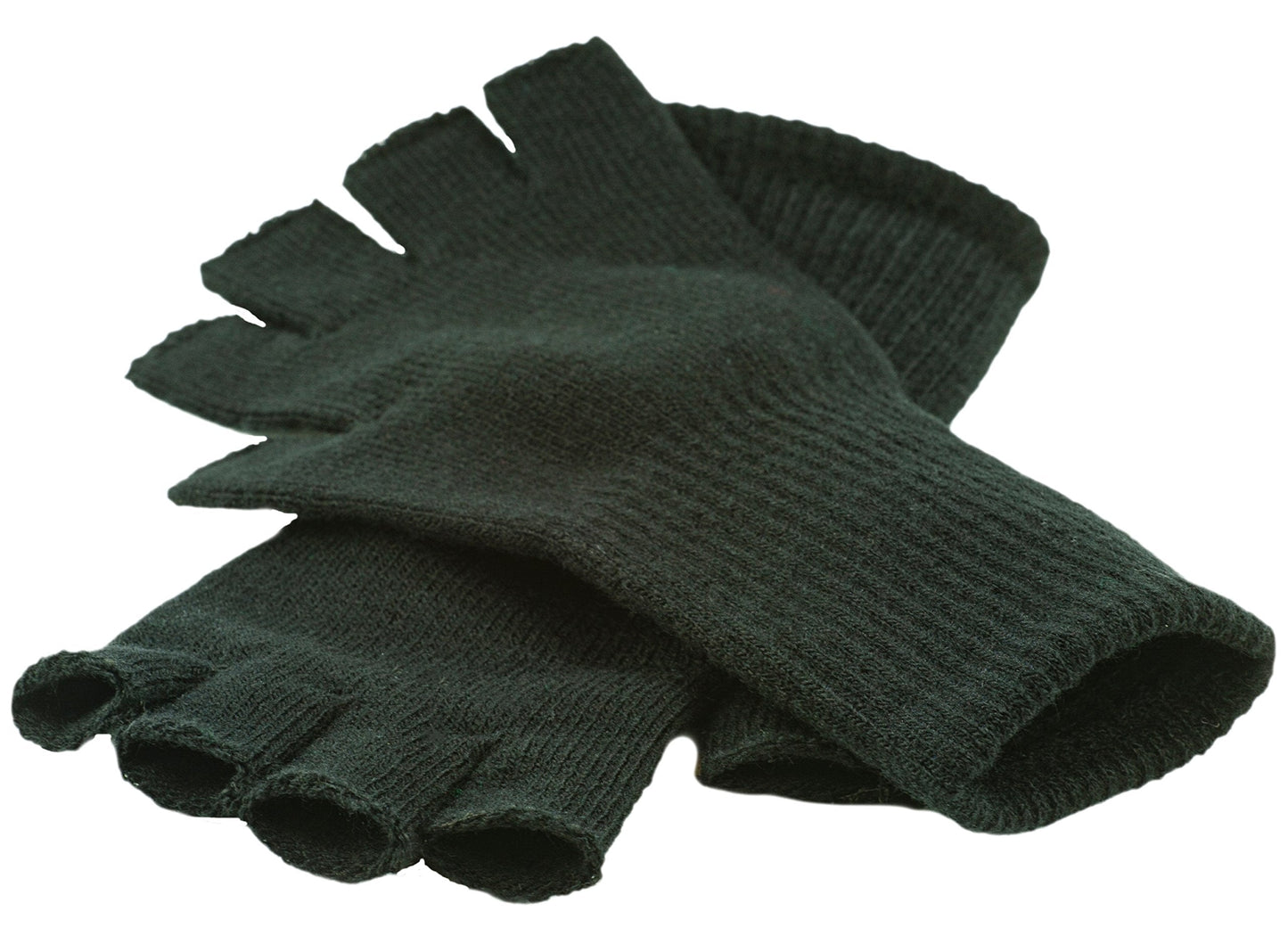 Funny Guy Mugs Warm Stretchy Knit Fingerless Gloves for Women and Men, Black, One Size Fits Most