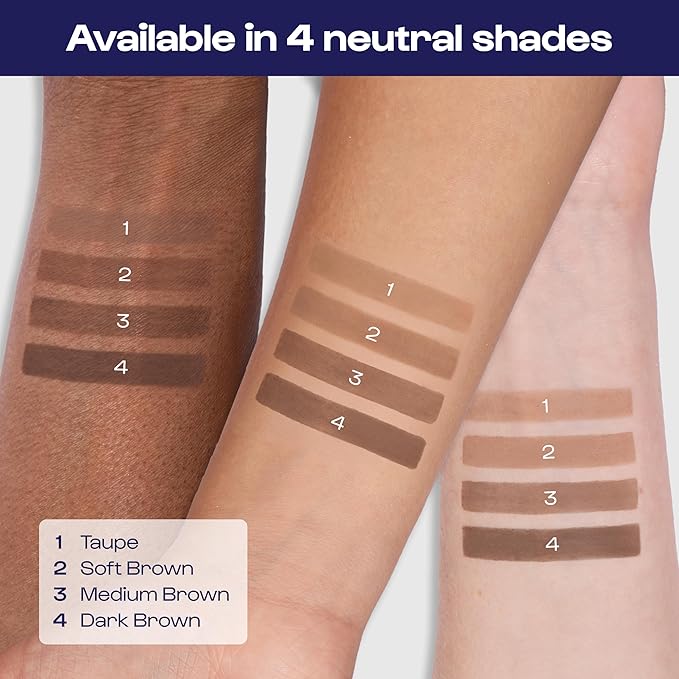 ALLEYOOP Swift Eyebrow All-In-1 Brow Definer with Built-In Sharpener & Spoolie Brush, Water & Smudge Resistant and Eyebrow Pencil for Women, Natural Matte Finish, Vegan, Cruelty-Free (Soft Brown)