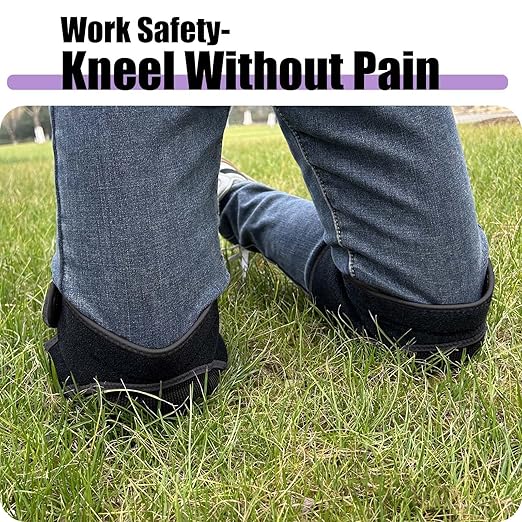 Work Knee Pads for Cleaning Gardening, Adjustable Foam Kneepad with Elastic Straps for Scrubbing Floors, Crawling Knee Cushion with Soft Inner Liner for Housekeeping Weeding Planting for Christmas, Black XL