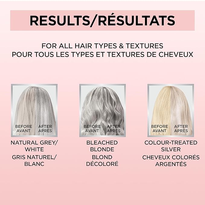 L'Oreal Paris Le Color Gloss One Step In-Shower Toning Hair Gloss, Neutralizes Brass, Conditions & Boosts Shine, Silver, 4 Ounce