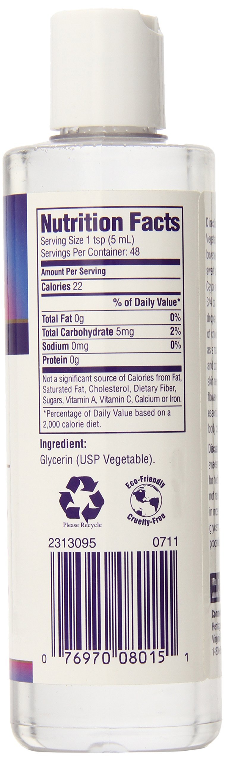 Heritage Store Vegetable Glycerin, 8 Ounce
