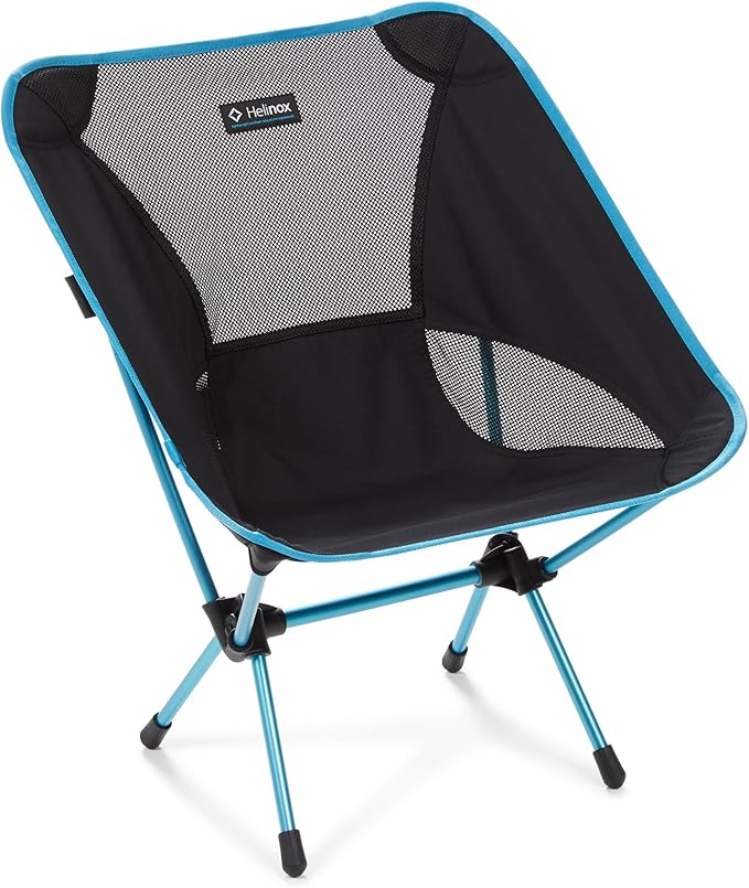 Helinox Chair One Original Lightweight Compact Collapsible Camping Chair Black/Blue, 2.1lbs Outdoor Chairs, Camping Chairs...