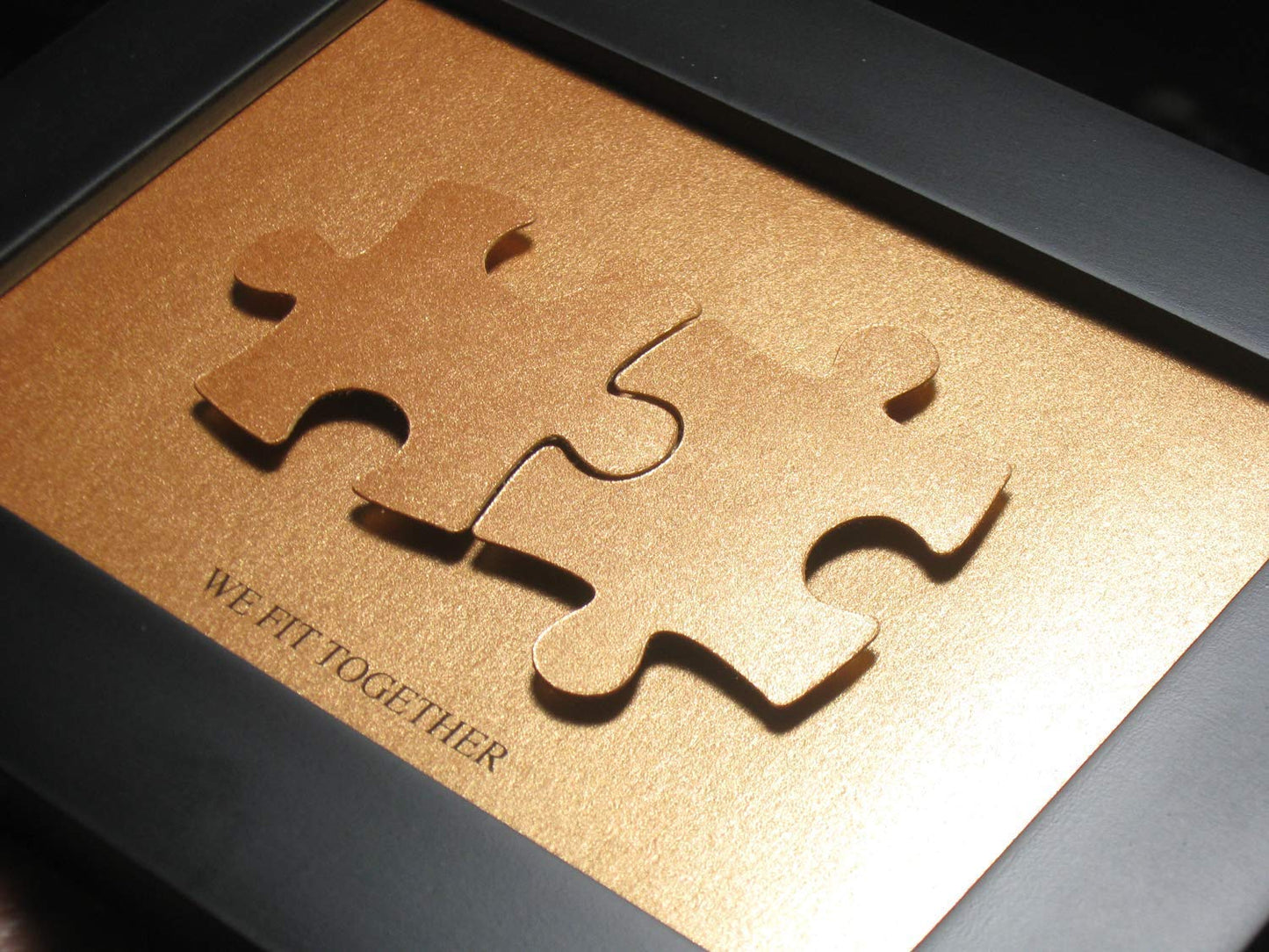 We fit together Puzzle Paper Cut Art - Bronze 8th Anniversary Gift for him or her, DIY the Name and Date on Jigsaw, Christmas Valentines Day Gift from Wife