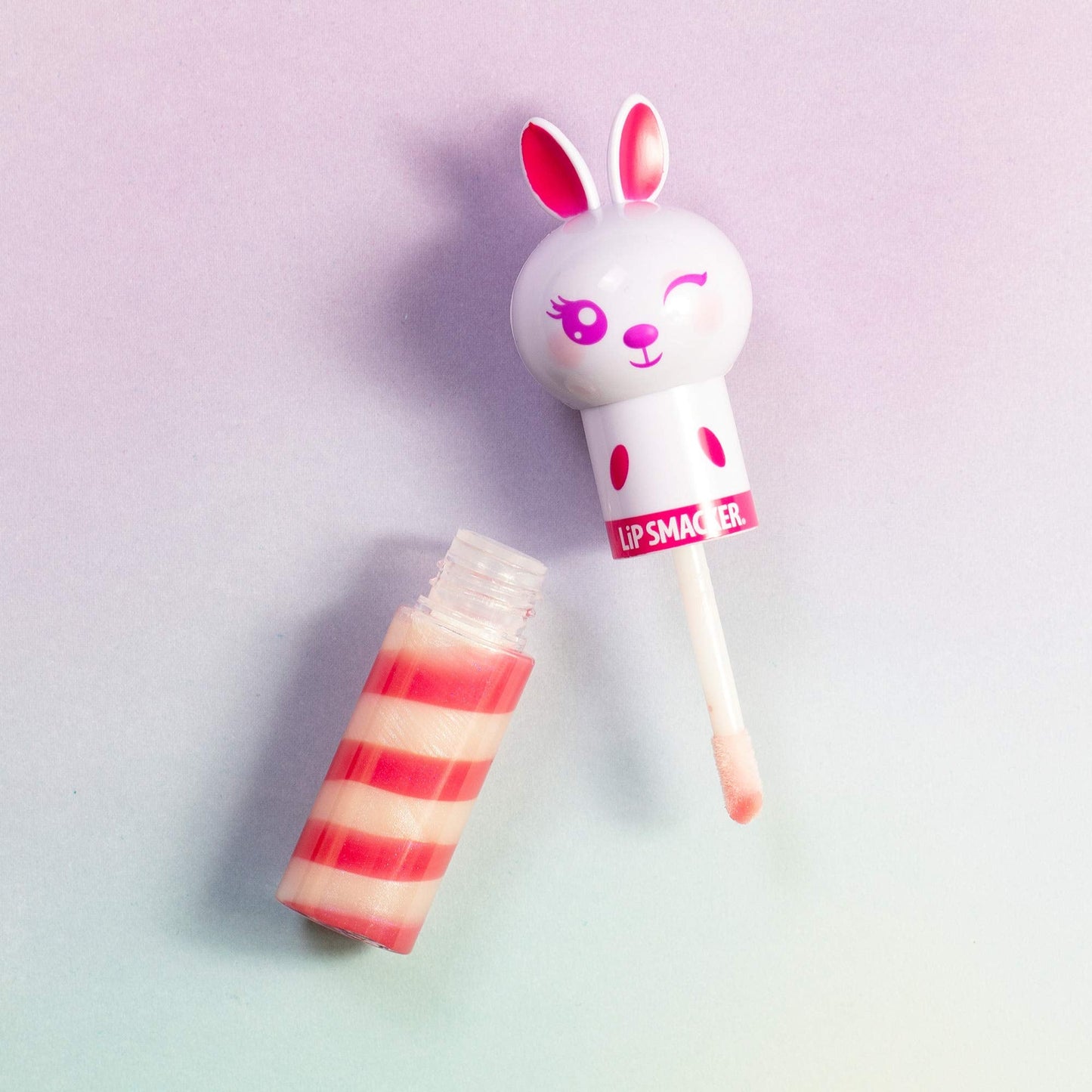 Lip Smacker Lippy Pals Swirls Bunny, Flavored Moisturizing & Smoothing Soft Shine Lip Balm, Hydrating & Protecting Fun Tasty Glo