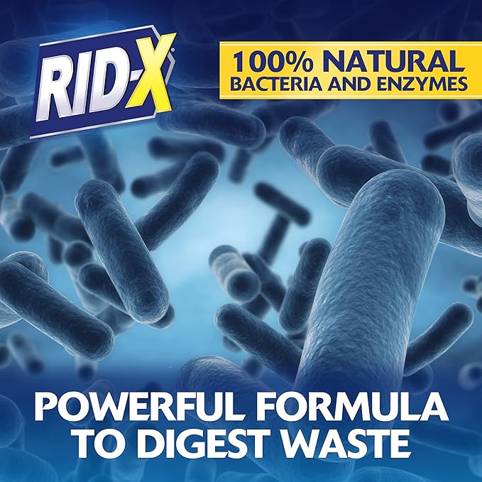 RID-X Professional Septic Treatment, Septic Tank Treatment, 12 Month Supply Of Powder (6 Packs x 2 Month Supply), 117.6 oz