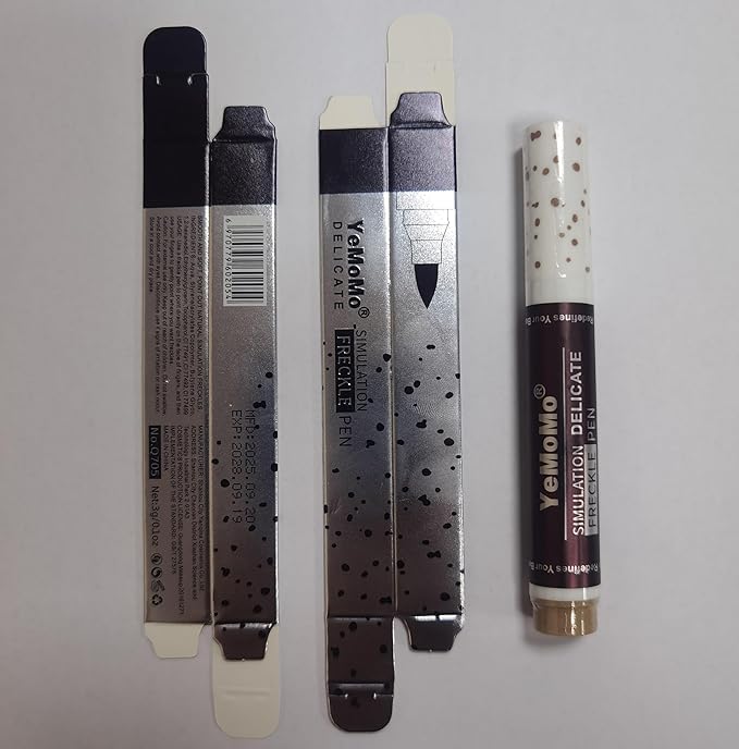 Freckle Pen, Waterproof Makeup Marker, Caramel Light Brown and Coffee Dark Brown, Long-Lasting Simulation Freckle Makeup (Light Brown)