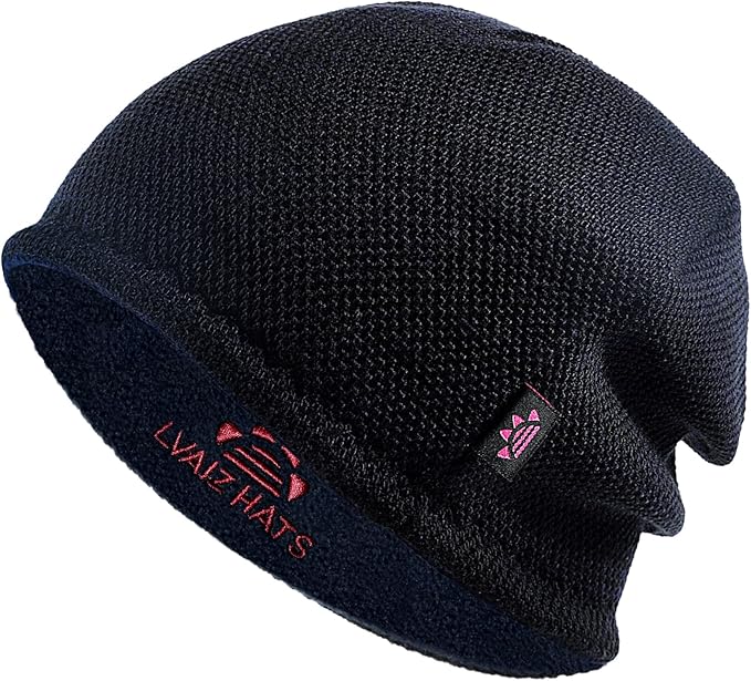 Lvaiz Mens Winter Beanie Hat Warm Fleece Lined Skull Cap for Men Reversible Women Windproof Watch Hat Knit Warm Unisex Beanie