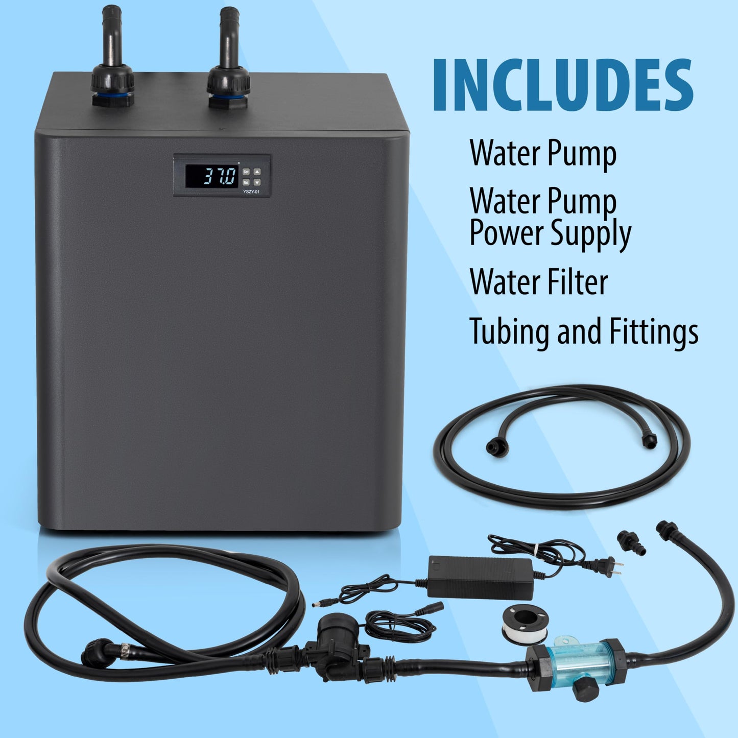 Polar Revive Chiller for Ice Bath and Cold Plunges including all hoses and pumps. 1/3 HP, 2/3 HP, 1 HP Models (1/3 HP)