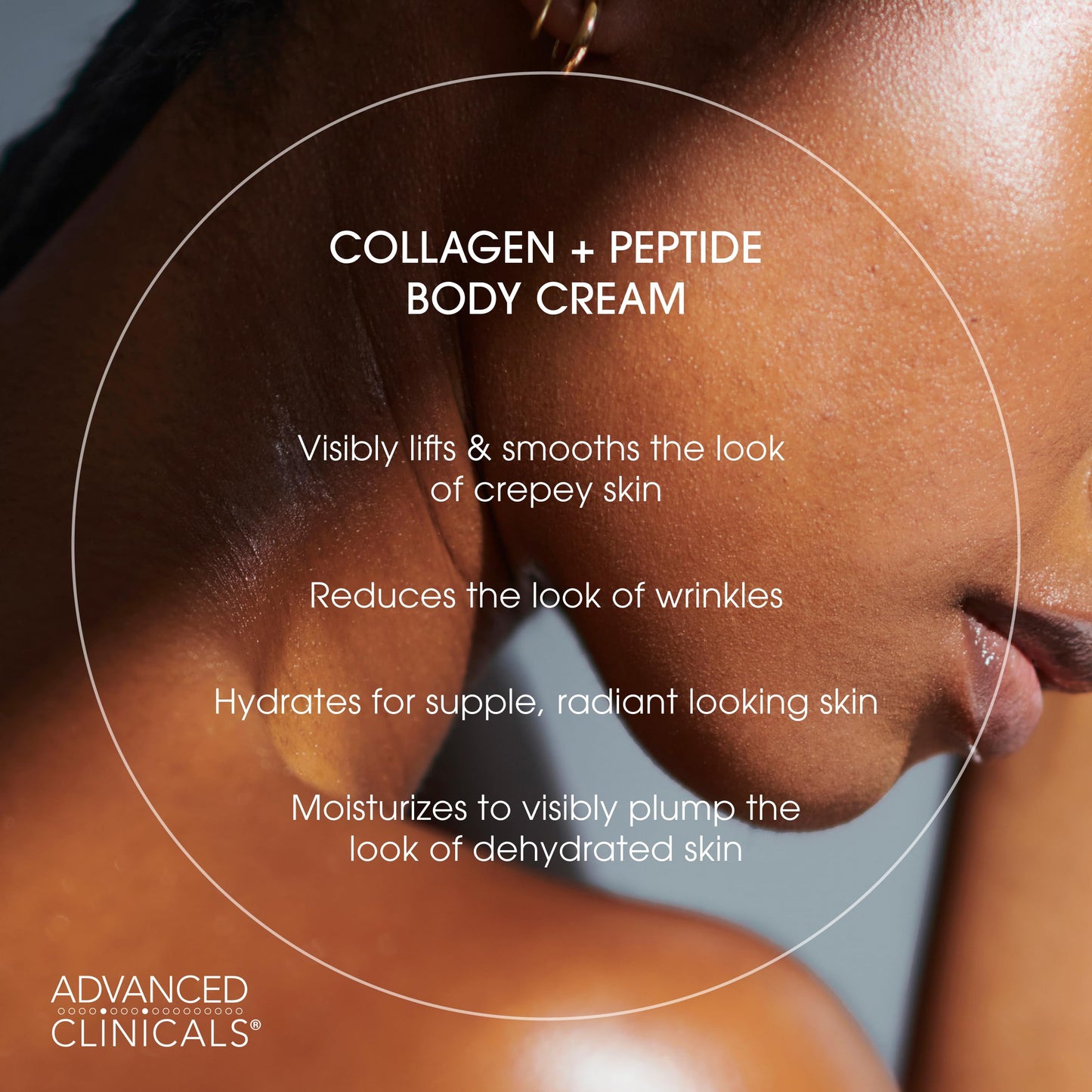 Advanced Clinicals Collagen Peptides Body Lotion & Face Moisturizer | Peptide Infused Collagen Lotion For Women & Men Helps Impr