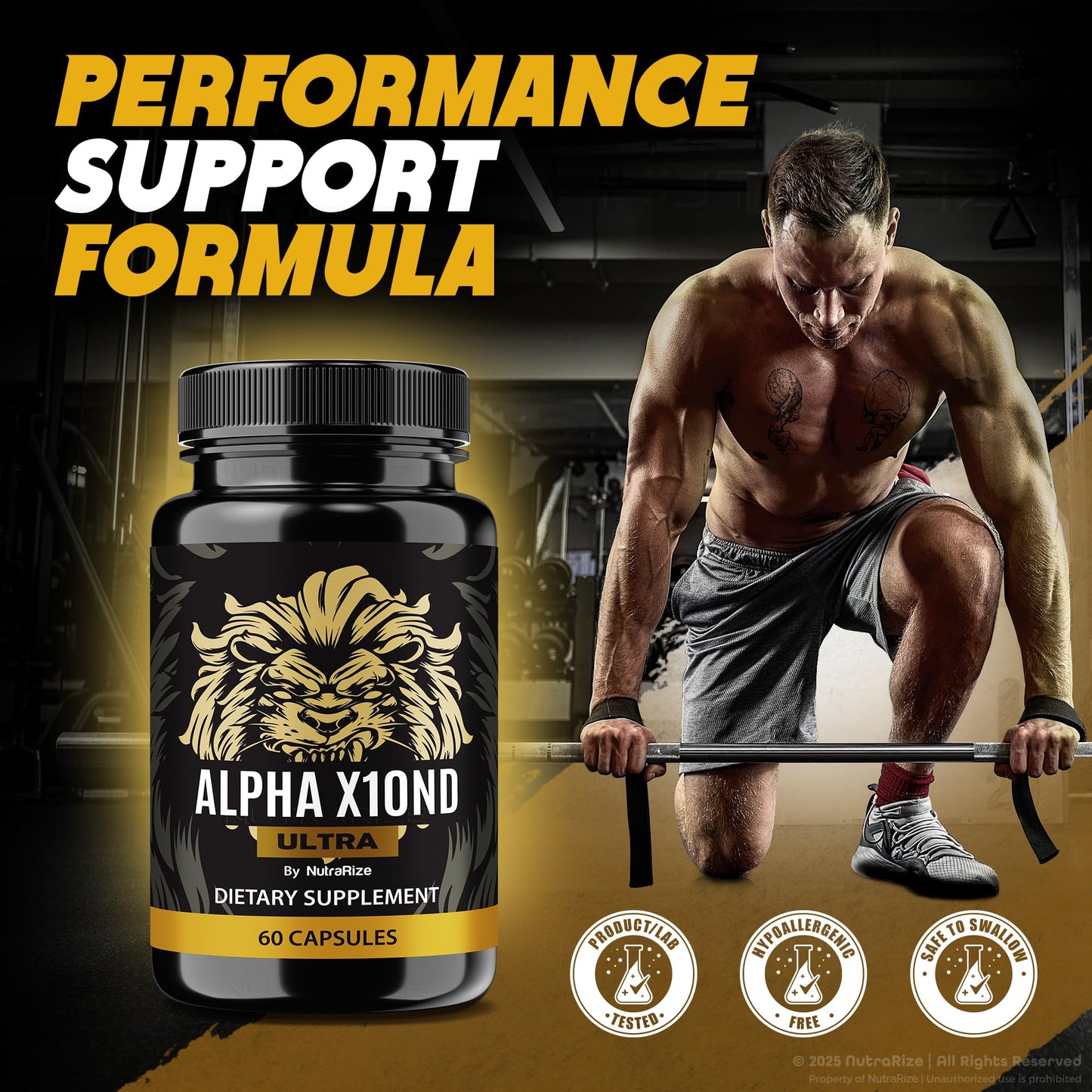 (2 Pack) Alpha X10nd Ultra for Men, Official Male Formula to Maintain Stamina and Peak Performance, All-Natural Blend for Nutrition and Health Support, AlphaX10nd Supplement Reviews (120 Capsules)