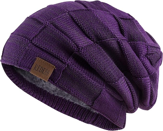 REDESS Beanie Hat for Men and Women Winter Warm Hats Knit Slouchy Thick Skull Cap
