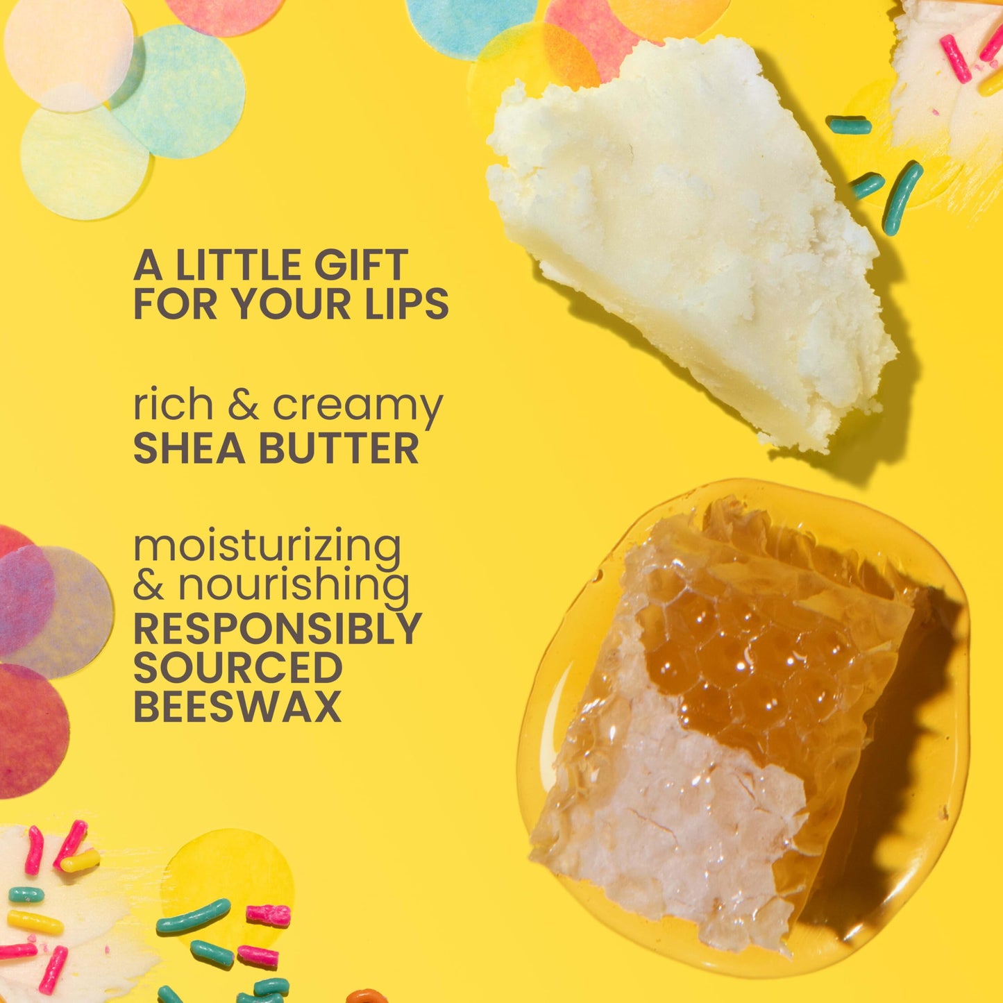 Burt's Bees Lip Balm Party Pack - Birthday Cake, Waffle Cone, Strawberry Shortcake, and Cookies & Cream, All Day Moisturizer, Ti