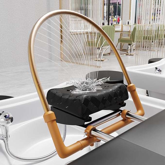 Olela Heavy Duty Head Spa Bed - Headspa Equipment with Water Cycle & Fumigation Salon Equipment, Stationary Massage Table with U Shaped Head Basin and Wood Frame for Beauty Salon