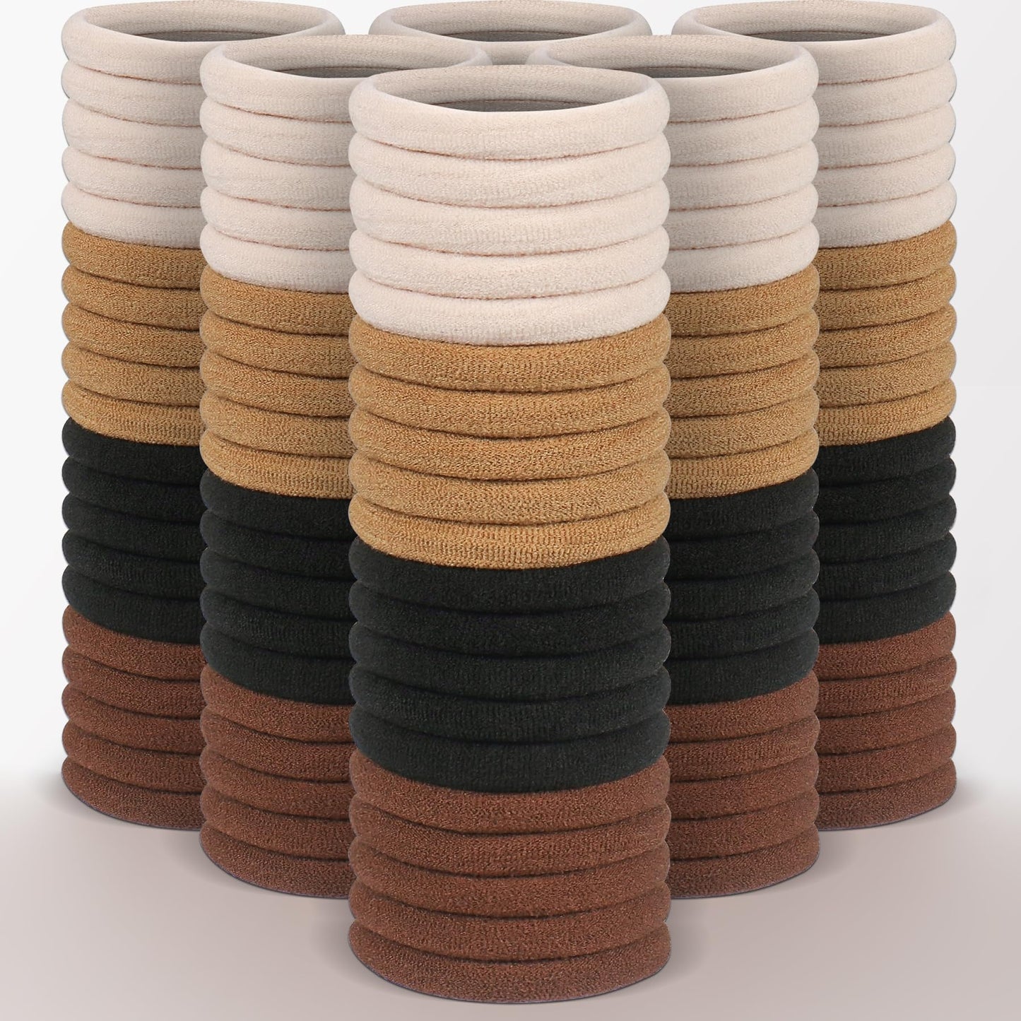 YIMEIS 200 PCS Thick Seamless Hair Ties for Women - Seamless, Ouchless Ponytail Holders - Hair Bands Accessories for Thick Hair