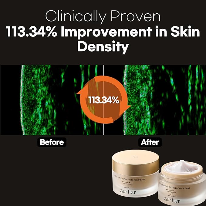 Intensive Firming Rich Cream, Anti-Aging Moisturizer with Collagen Peptides EGF Hyaluronic Acid for Wrinkle Smooths, Firming, Lifting & Deep Hydration 1.69 Oz
