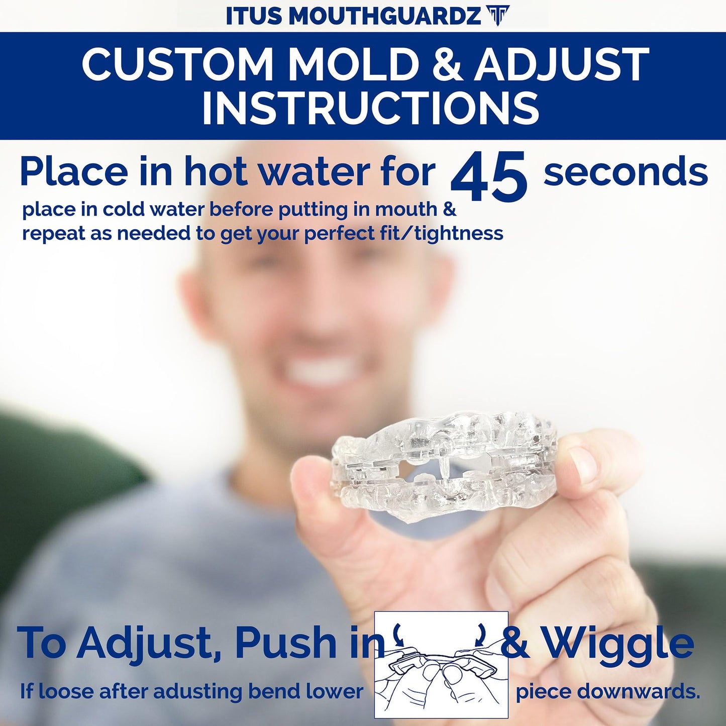 Itus Mouthguardz: SilentZPro 2.0 - USA Designed & FDA-Cleared Anti Snore Mouthpiece - Fully Adjustable Anti Snore Mouth Guard - Professional Patented Anti Snore Device, Large