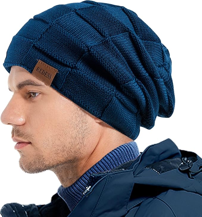 REDESS Beanie Hat for Men and Women Winter Warm Hats Knit Slouchy Thick Skull Cap