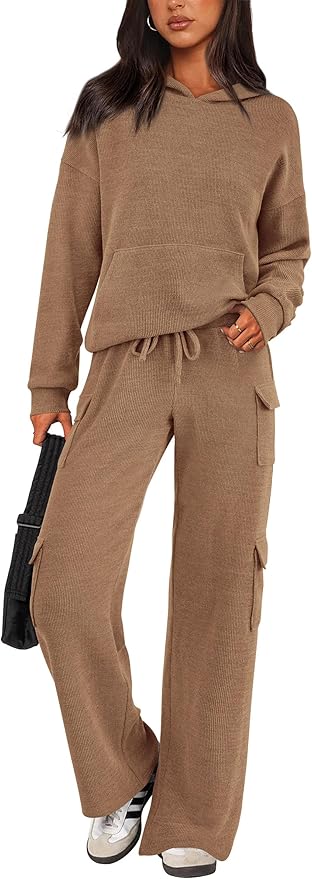 PRETTYGARDEN 2 Piece Sets for Women Fall 2026 Sweatsuits Outfits Lounge Matching Hoodie Set Travel Track Suits Winter Clothes