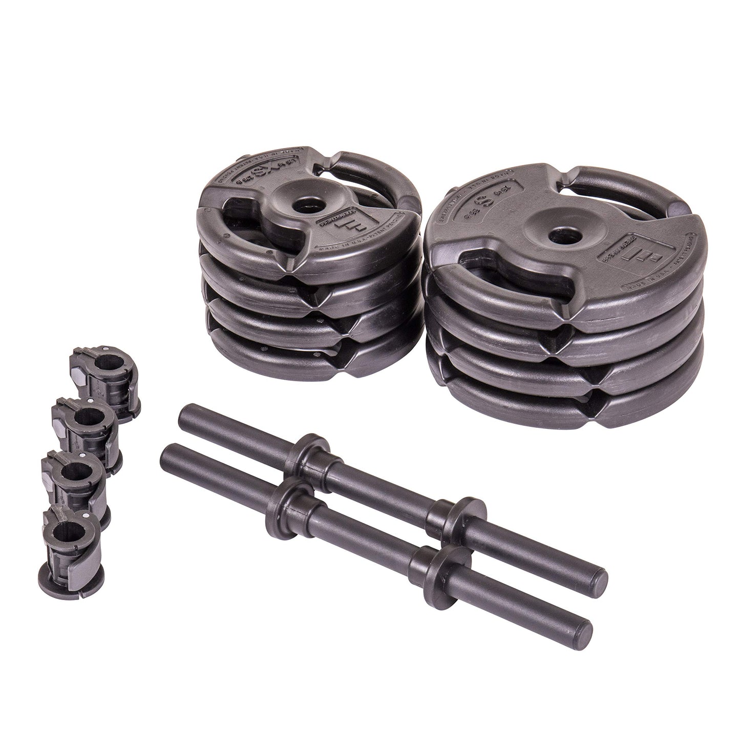 The Step Fitness Adjustable Dumbbell Set, 35 lbs with Dumbbell Bars, Collars, and Weights