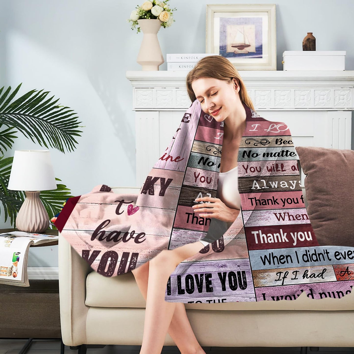 AJIIUSV Best Friends Blanket Gifts for Women, Bestie Gifts for Women Work Bestie, BFF, Soul Sister on Birthday, to My Best Friend Throw Blanket 50"X60"
