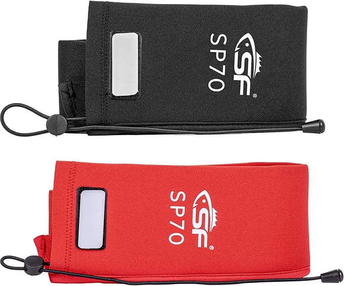 SF Neoprene Fishing Rod Sleeve Rod Cover for Casting, Spinning, Trolling Fishing Rods Protect Cover Floating Rods Storage ...