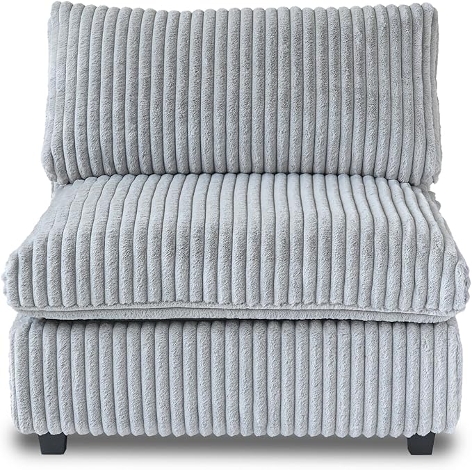 WJShome Cloud Modular Sectional Sofa, Plush Sofas for Living Room,39.37inch Middle Seater,Grey