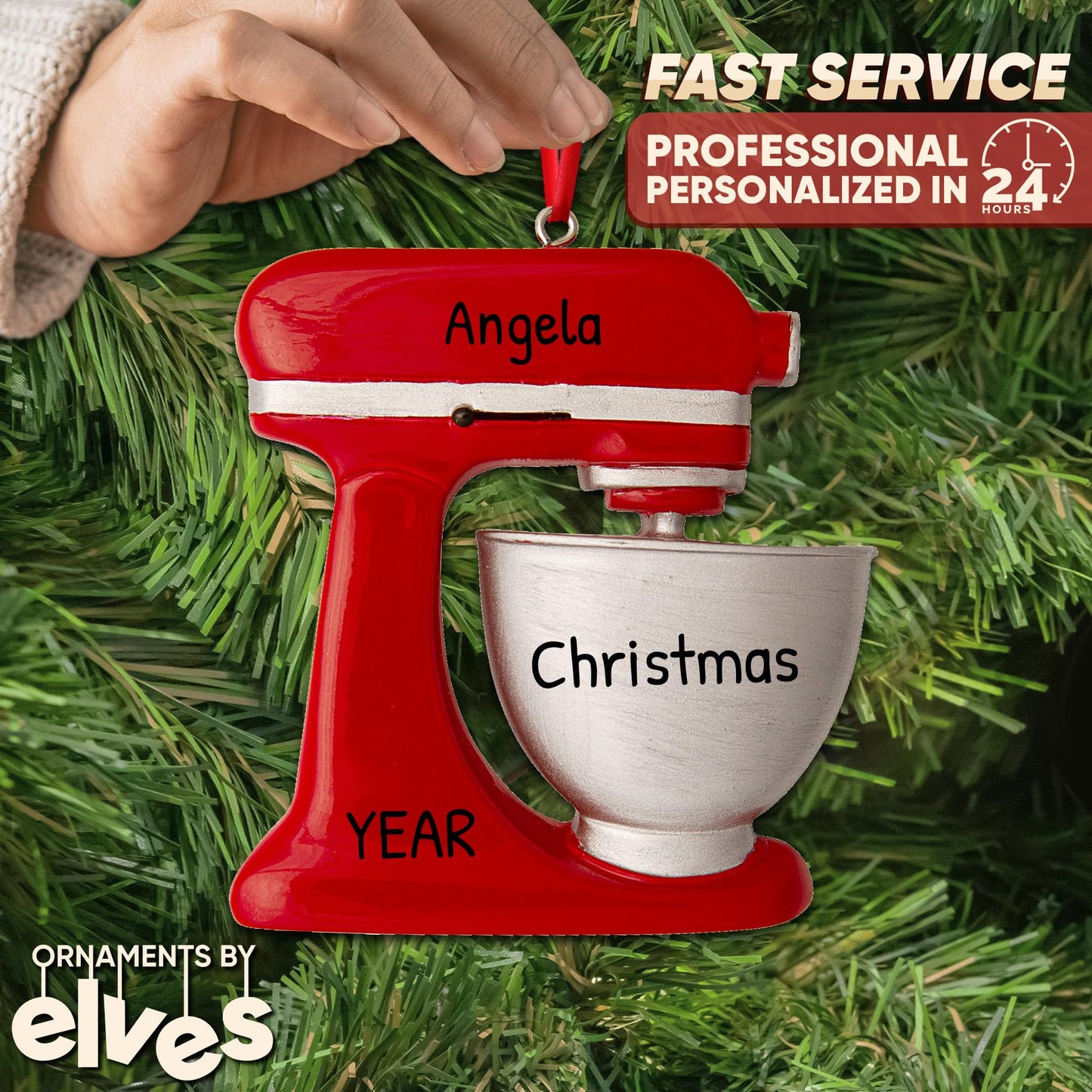 Personalized Mixer Christmas Ornament 2024 - Custom Christmas Ornament Baker Ornament Stand Mixer Christmas Ornament Pastry Chef Stand Mixer Ornament Food Ornaments Baking Ornaments for Christmas Tree