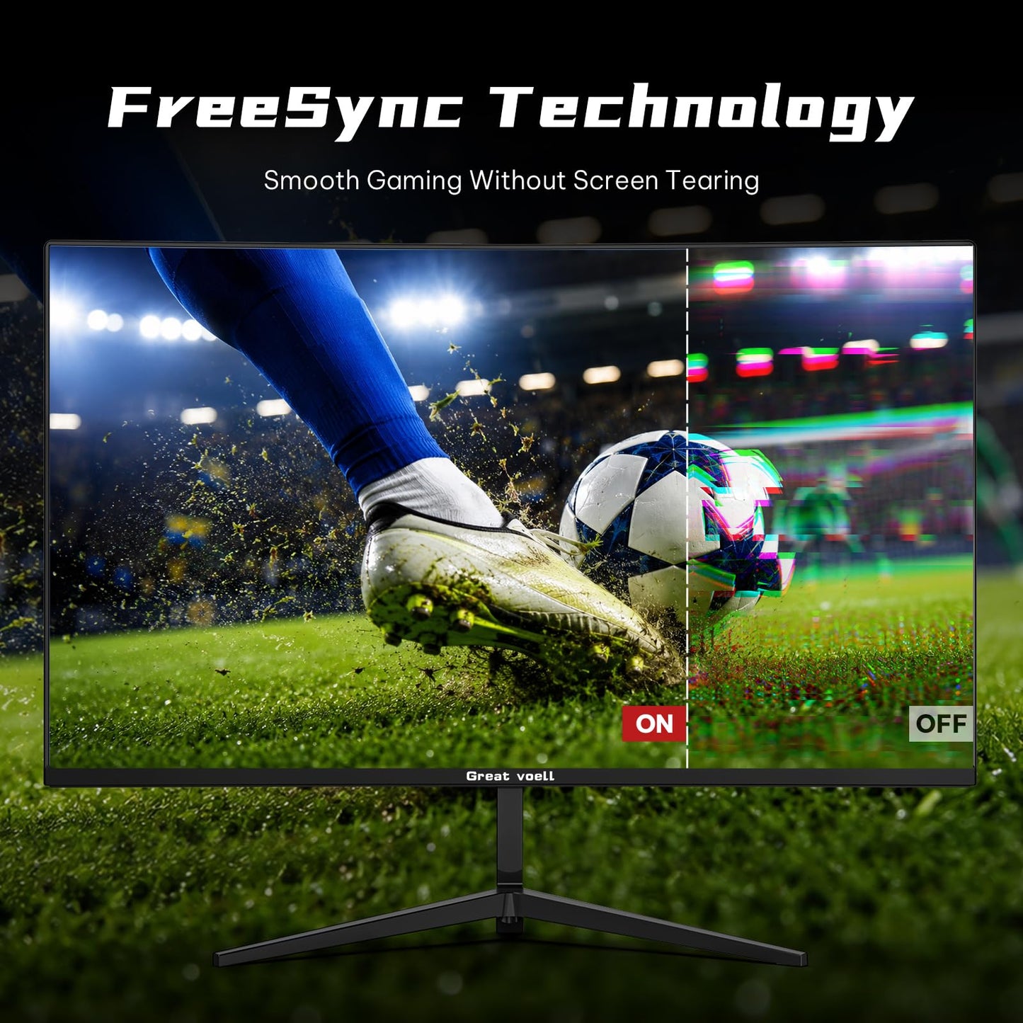 Great voell 24 Inch Curved Gaming Monitor 200Hz, 1ms MPRT, FHD 1080P Computer Monitor with 3000R Curvature, AMD FreeSync, 98% sRGB, HDR, DP HDMI Inputs, VESA for Home Office Esports