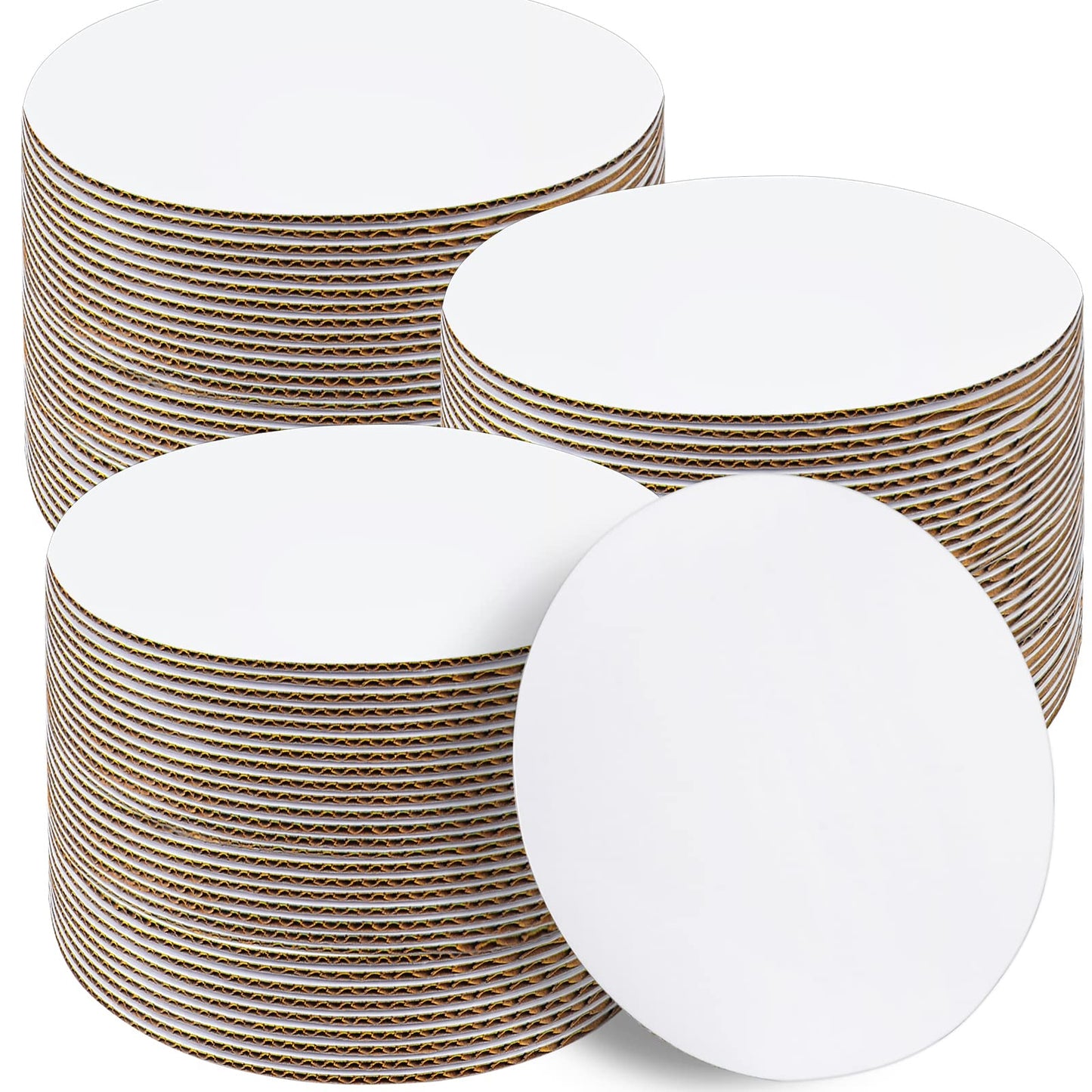 Sudaya Cake Boards 50 PCS, Cake Boards 12 Inch Round, Cardboard Cake Rounds, Disposable Cake Plates, Food Grade Cake Base Cake Tray Cake Circles, 12 Inch Cake Board White Cardboard Circles Round Base