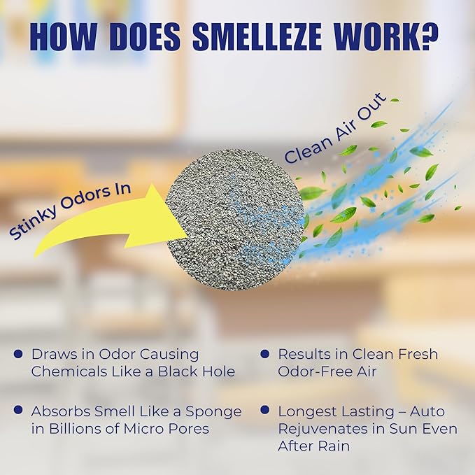 SMELLEZE 2 lb. Yard Odor Eliminator for Dogs – Long-Lasting Turf Cleaner for Pet Urine Outdoor & Poop | Safe for People, Pets, Plants & Planet | Works on Grass, Gravel, Patios & Kennels