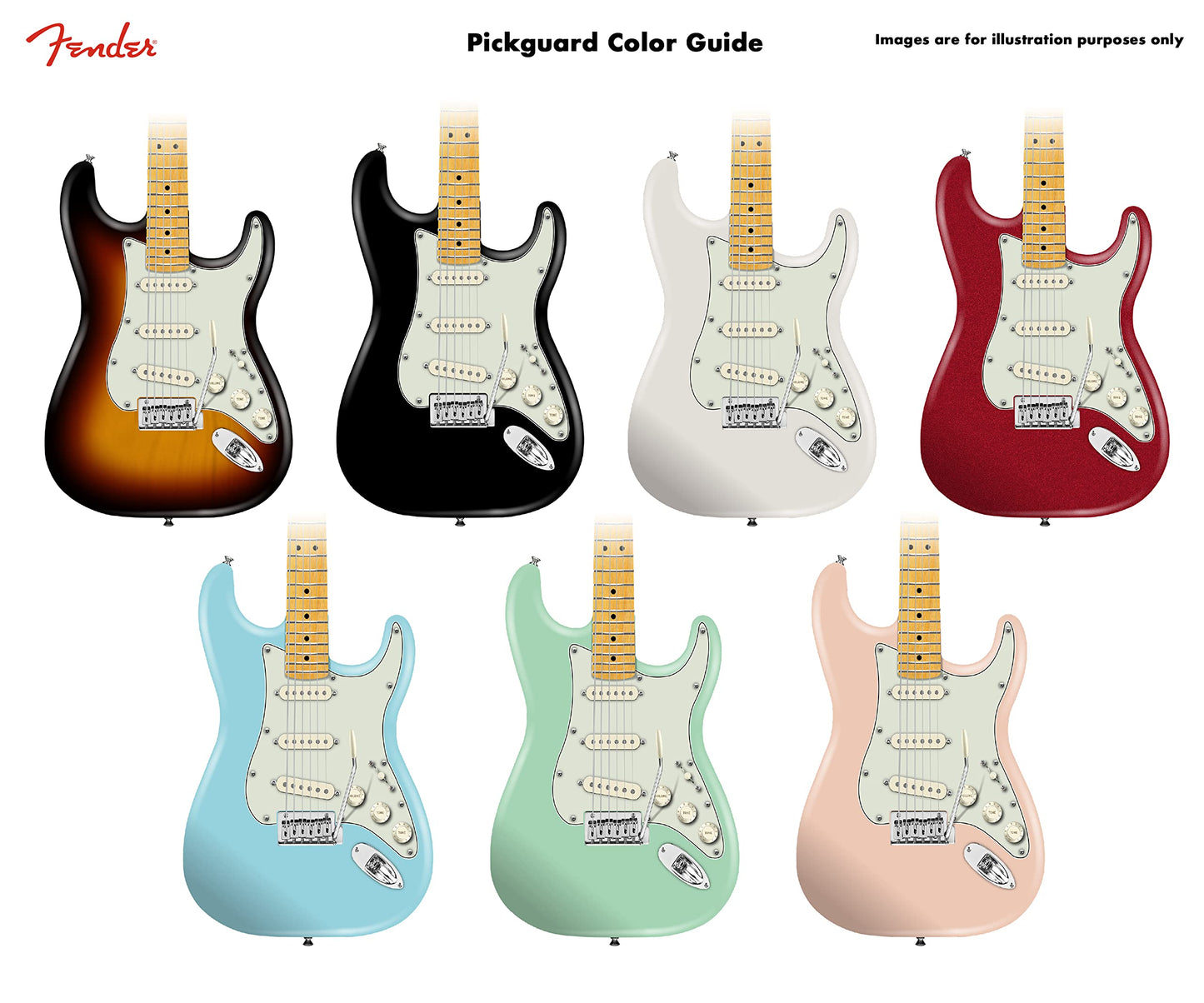 Fender Vintage-Style Pickguard, 60S Stratocaster, 11-Hole - Mint Green