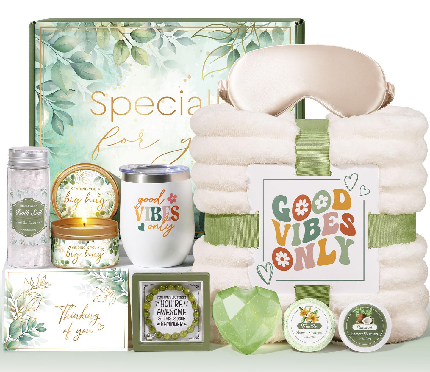 Birthday Gifts for Women Self Care Gifts, Relaxing Spa Gifts Baskets Get Well Soon Gifts Care Package for Women with Blanket, Unique Gifts Idea for Mom Mother Her Wife Girlfriend Best Friend Sister