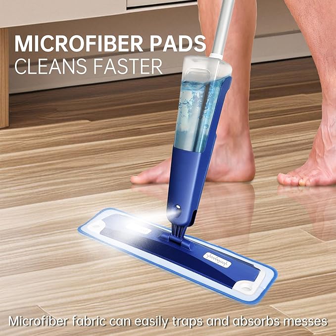 Onesimus Pack of 3 Microfiber Cleaning Pads Compatible with All Bona Spray Mops, Reusable 15''-18'' Microfiber Mop Pads, Hardwood Floor Cleaning Mop Pads Replacement, Machine Washes