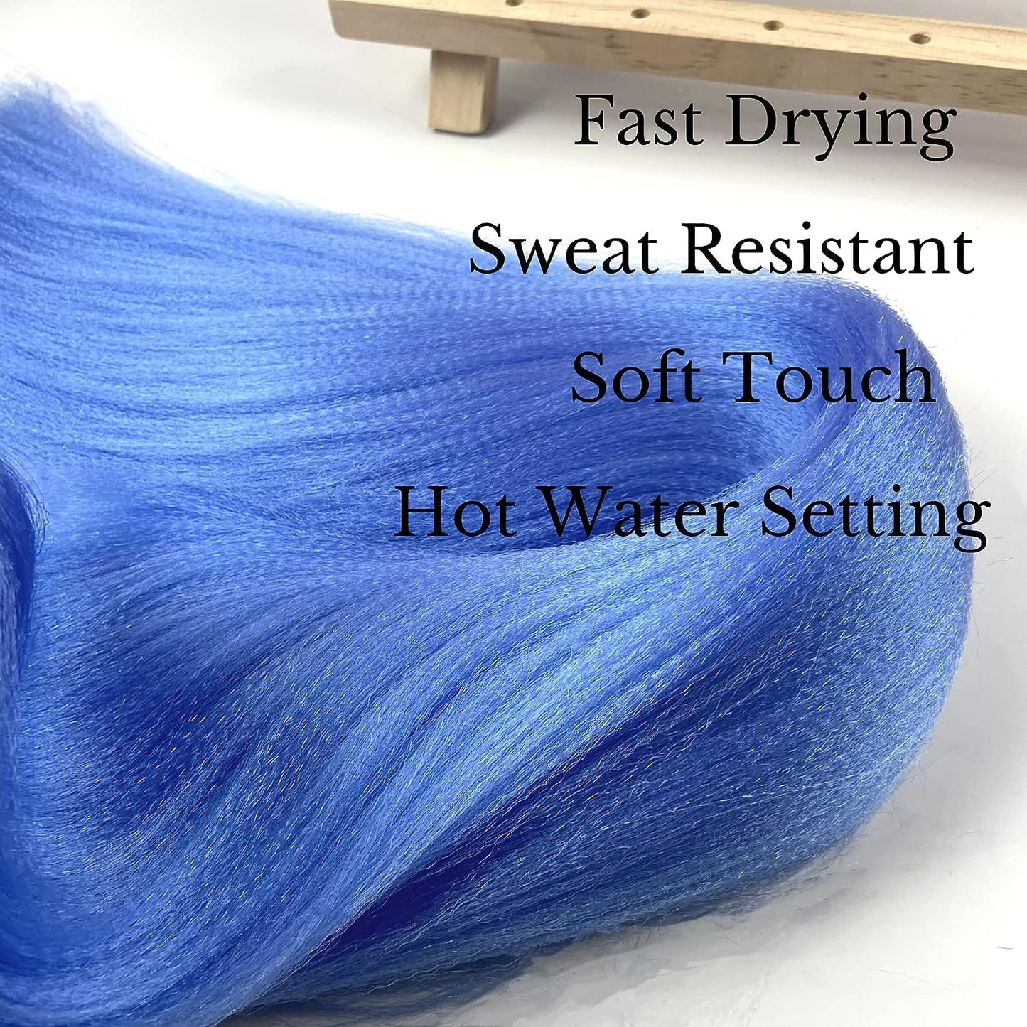Sky Blue Braiding Hair Pre stretched 30 Inch Braiding Hair Pre stretched Braid Hair