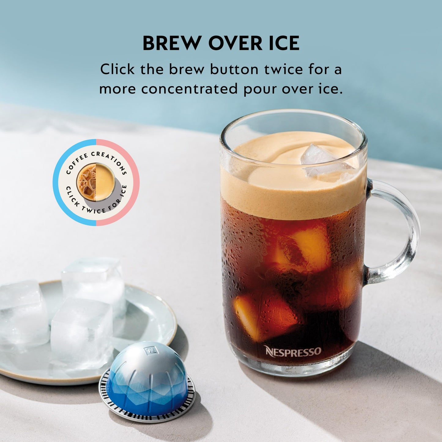 Nespresso Vertuo Next Premium Coffee and Espresso Maker by Breville with Aeroccino Milk Frother, Creamy White Dark Chrome