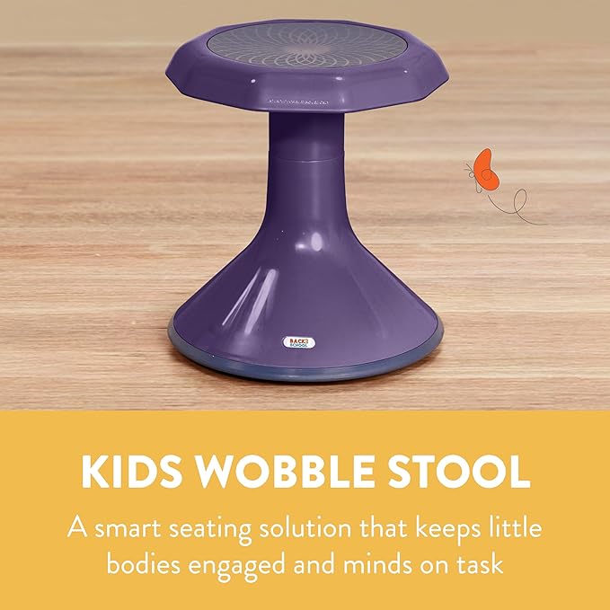 Back2School Express Wobble Stool, 15", Flexible Seating, Eggplant