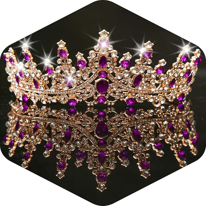 Aimilcall Tiaras Crowns for Women, Crystal Princess Tiaras Rhinestone Queen Headband Wedding Bridal Hair Accessories For B...