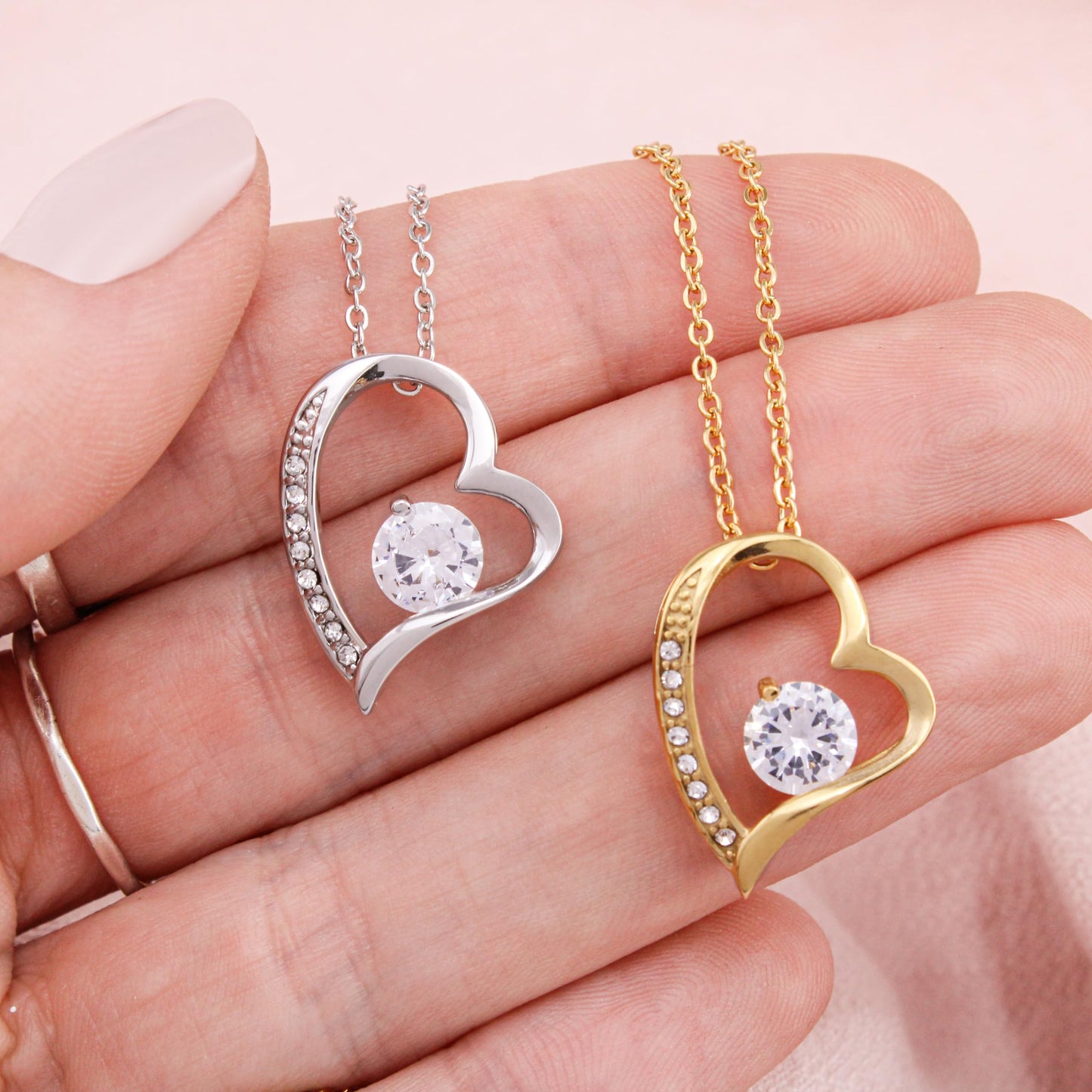 Momavo Jewelry To My Wife - the best thing that ever happened to me ,Forever Love Necklace , Gift For Wife, Gift for her ,Gifts For Wife Romantic, Christmas Birthday Gift, Valentine Gift (Luxury Box w/ LED LIGHT, 14k Yellow Gold Finish)
