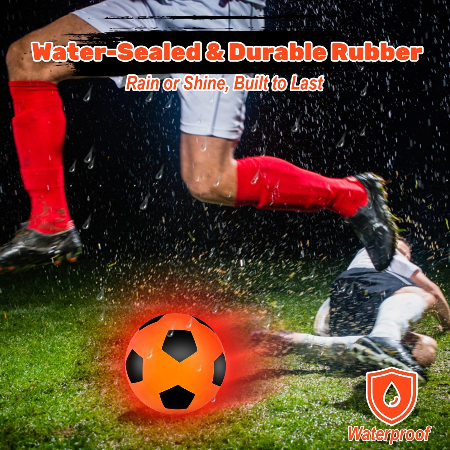 Glow in The Dark Soccer Ball Gifts for Boys 8-12 | Rechargeable Light Up Soccer Ball Size 5 with Air Pump & Net Bag, LED Girls Kids Teens Adults Night Backyard Training Game Birthday Gift