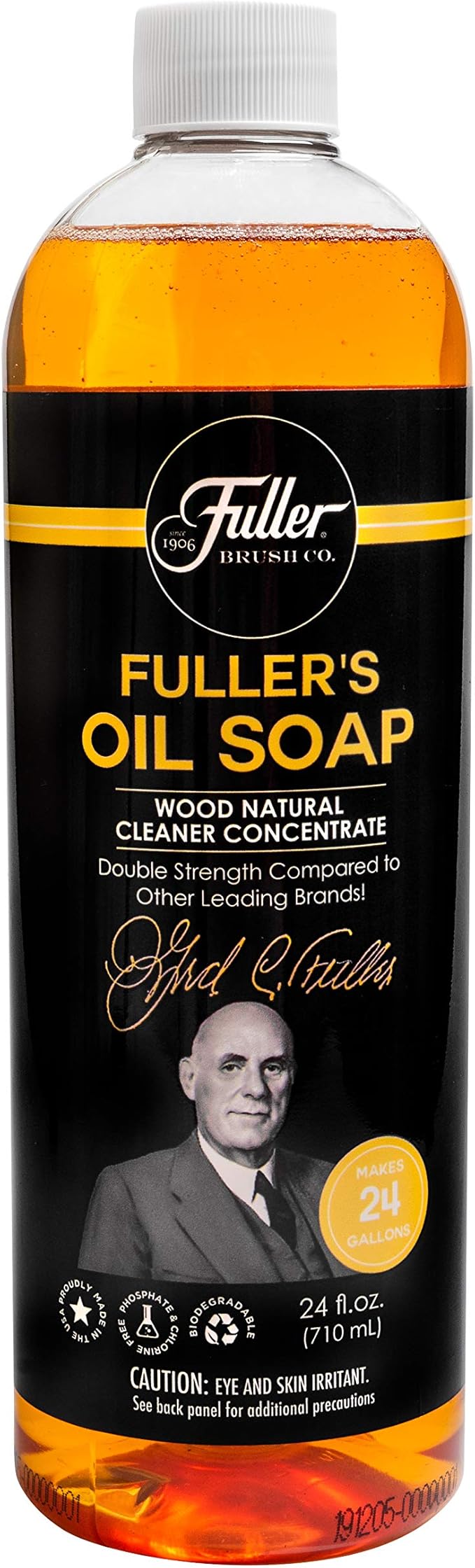 Fuller’s Oil Soap Wood Natural Cleaner – Double Strength – 24 Oz Wood & Multipurpose Natural Cleaner for Home & Commercial Use - (Pack of 1)