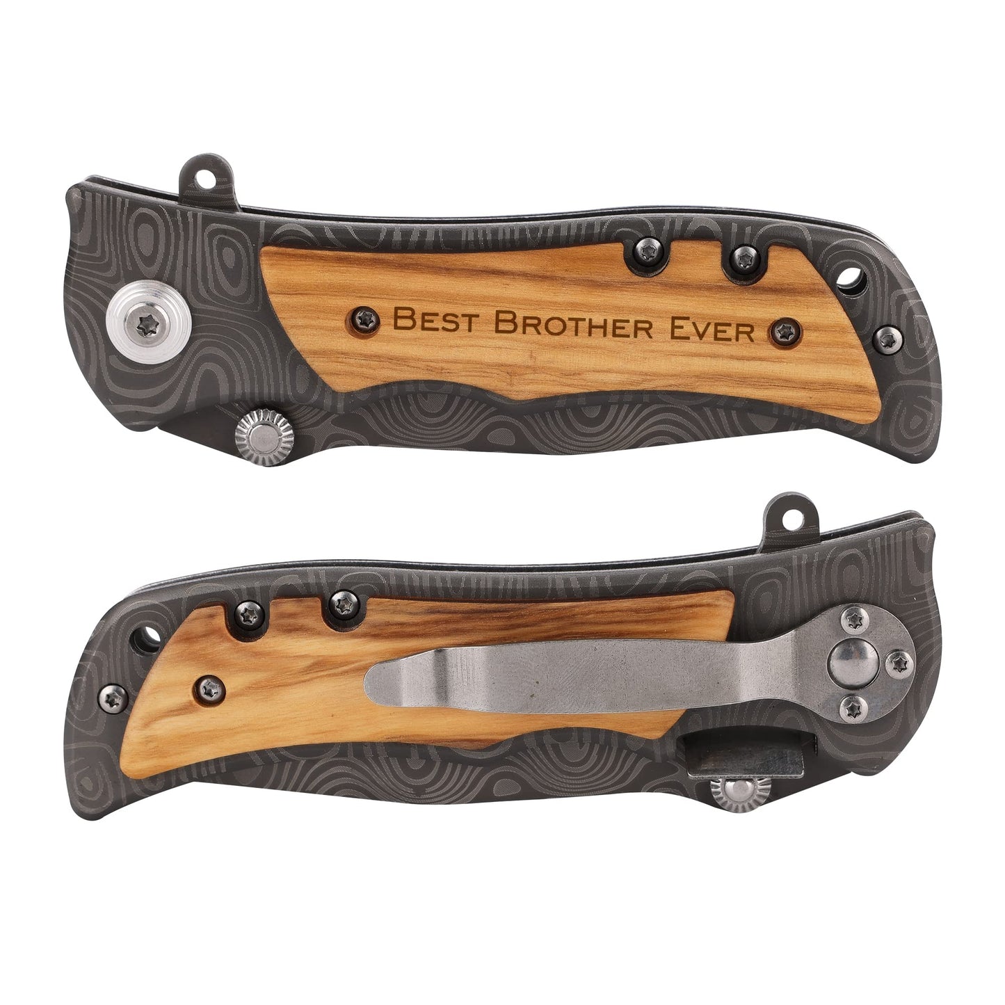 ZENNLAB Moblade Engraved Pocket Knife for Brother, Birthday, Christmas Gift for Brother from Sister Brother, Brother Gift Idea, Best Brother Ever