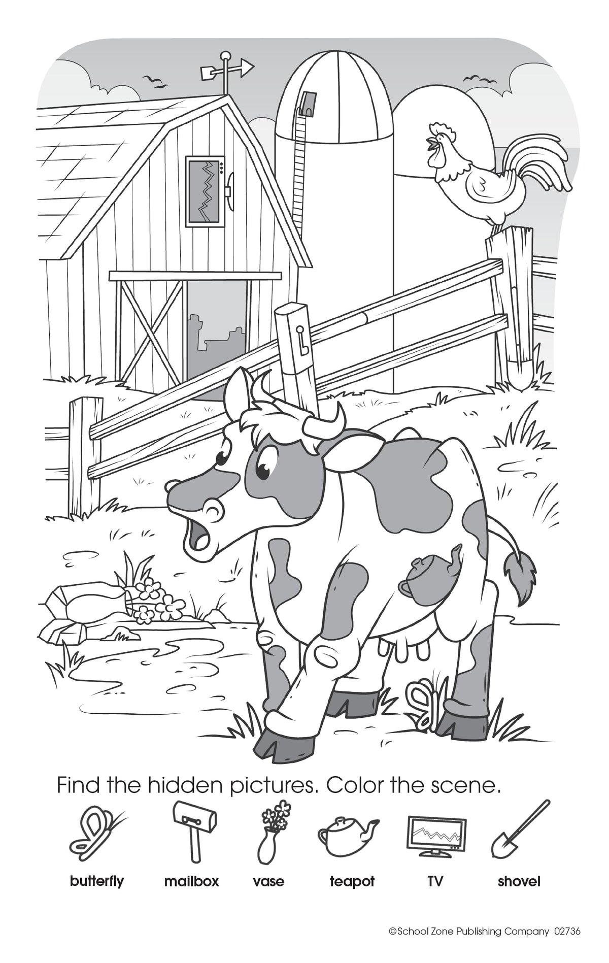 School Zone My First Hidden Pictures Workbook: 48 Pages, Pre-K, Preschool, Kindergarten, Activity Pad, Search & Find, Picture Puzzles, Coloring, Ages 4 to 6 (Little Busy Book Series)