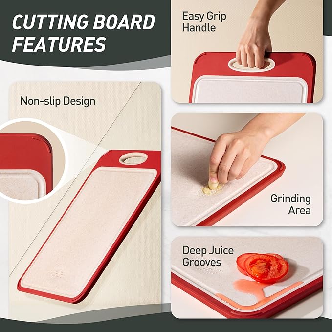 2 in 1 Stainless Steel Cutting Board with Handle Chopping Husband Birthday Christmas Xmas Valentines Father Day Gifts Ideal from Wife Romantic Anniversary Best Cool Gadget Awesome Who Have Everything