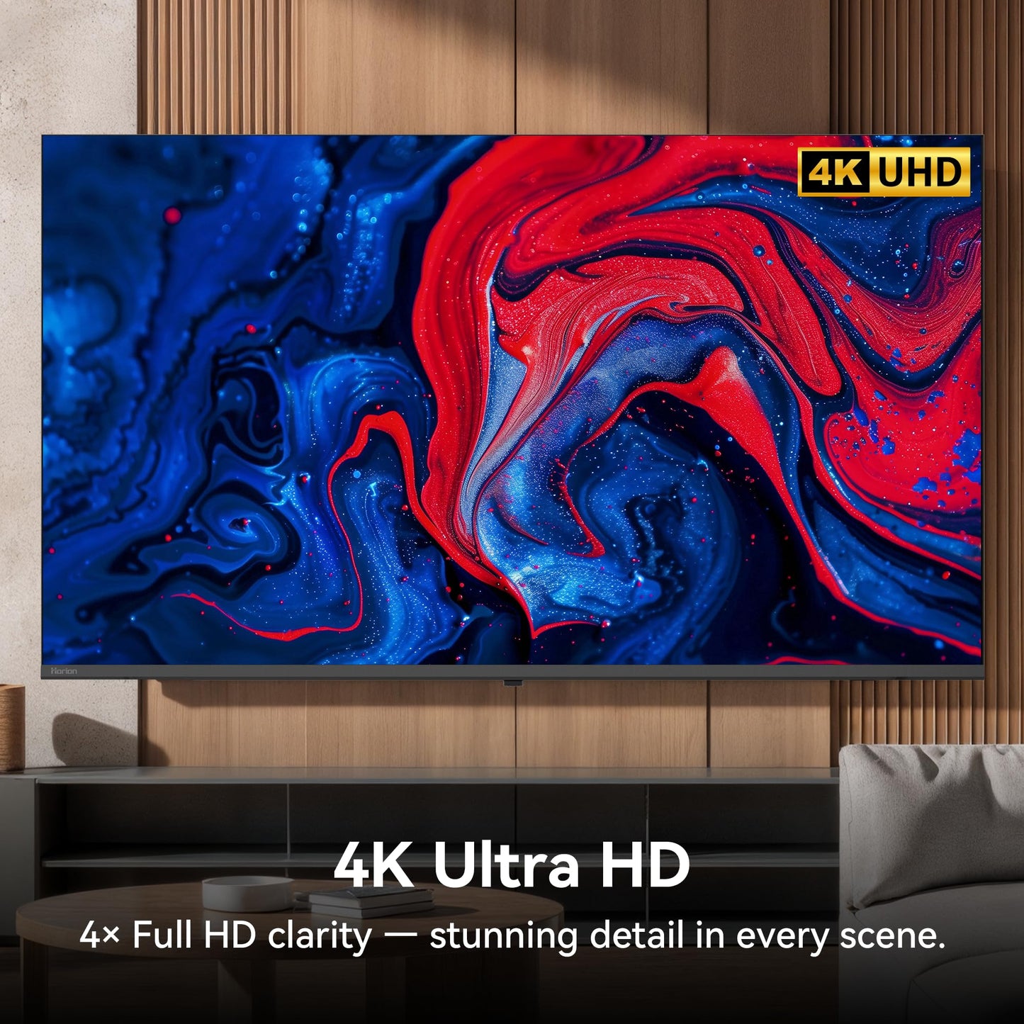 HORION 55 inch Smart TV, 4K UHD LED TV with WebOS 22, Ultra Slim Television with Mega Contrast, HDR10, Dolby Audio - Streaming Live, Bluetooth, Hdmi, WiFi ((P6D Series)