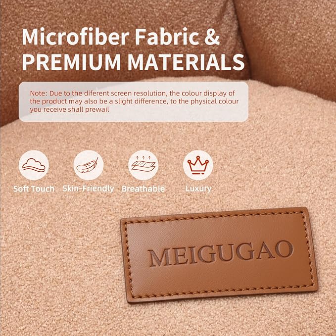 Bean Bag Chairs, Gaint Bean Bag Couch with Memory Foam for Adults and Kids, Microfiber Upholstered Sofa with Ottoman, Comfy Lazy Bean Bag Reading Chair for Living Room